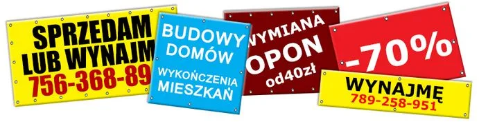 zdjęcia przykładowych prostych projektów graficznych banerów wykonanych w za darmo w bonusie do zamówienia